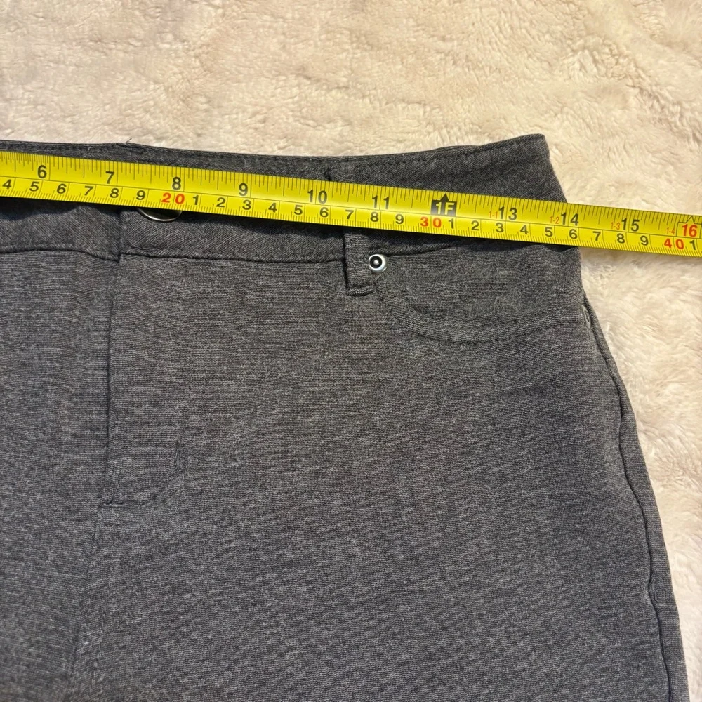 Cato Pants Size 2 Charcoal Grey Knit Straight Leg Rayon Nylon Spandex Versatile